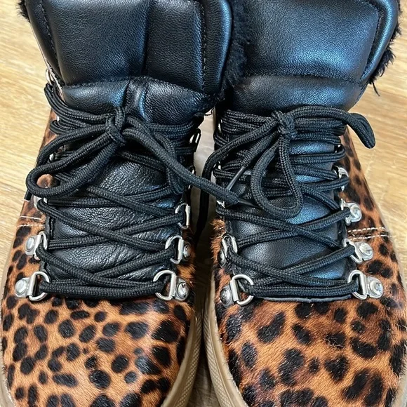 Marc Fisher Leopard Hightop Sneaker Bootie Daisies Women's Sz 8M MLDAISIE2 Shoe - Picture 4 of 9